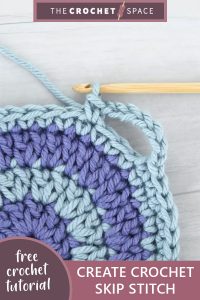 create crochet skip stitches || editor