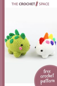 creative colorful amigurumi dinosaur || editor