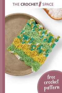 cresting wave crochet dishcloth || editor