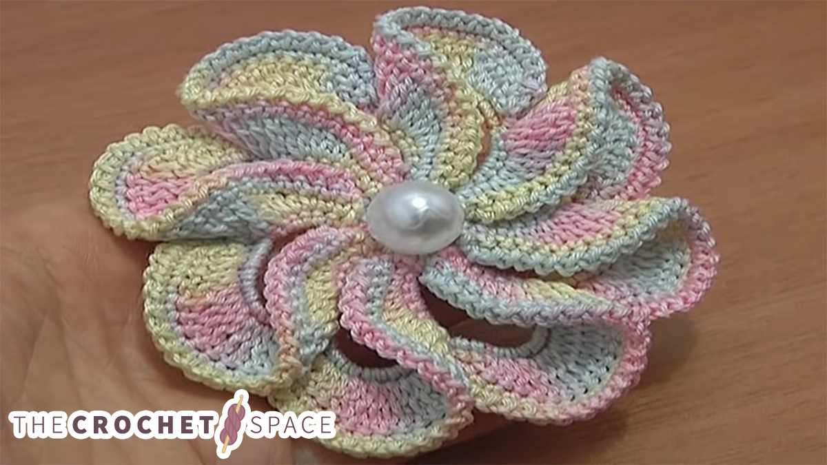 crochet 3d flower spiral || editor