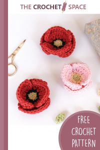 crochet accent poppy flower || editor