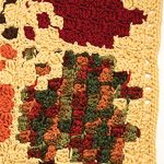 C2C Crochet Autumn Splashes Afghan. close up of one square || thecrochetspace,com