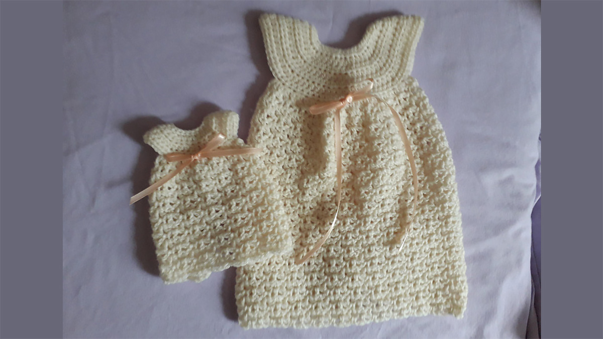 crochet blossom angel dress || editor