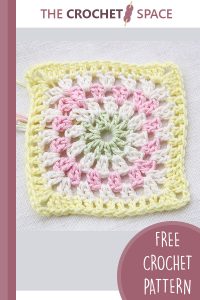 crochet bonbon granny square || https://thecrochetspace.com