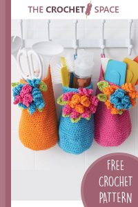 crochet bouquet baskets || editor