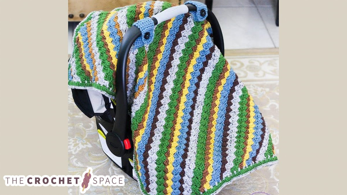 Crochet Car Seat Canopy || thecrochetspace.com