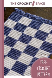crochet checkerboard rug || editor