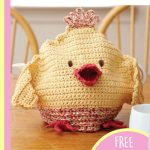 Crochet Chicken Tea Cozy. Chicken crafted in reg doll style as a cozy || thecrochetspace.com