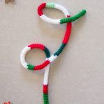 Crochet Christmas Festive Word. Crocheted varigated tube without wire inside || thecrochetspace.com