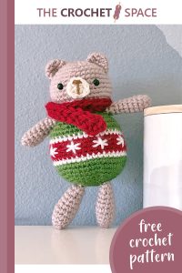 crochet christmas ornament bear || editor