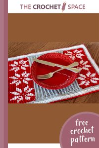 crochet christmas snow placemat || editor