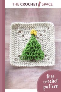 crochet christmas tree applique || editor