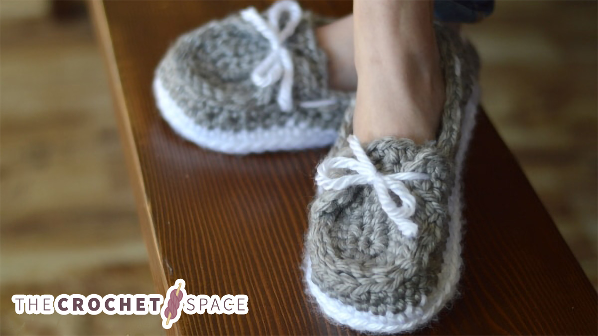 Crochet Chunky Boat Slippers