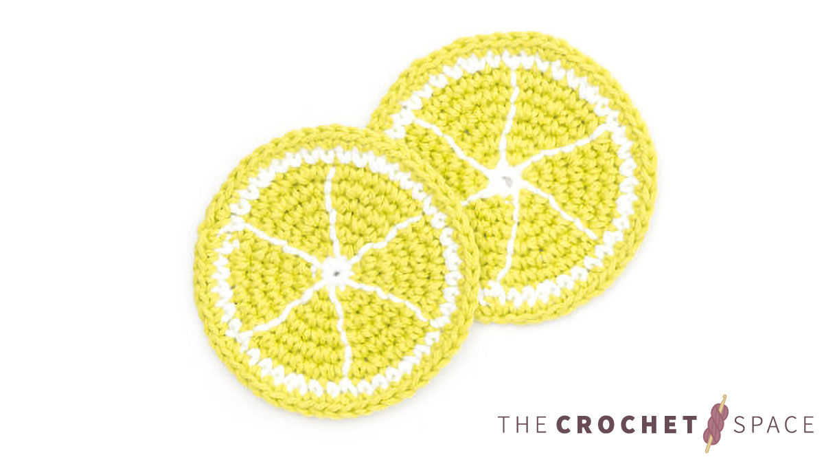 crochet citrus coasters || editor