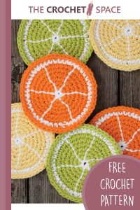 crochet citrus coasters || editor