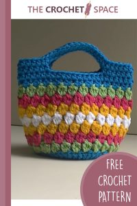 crochet cluster stitch bag || editor