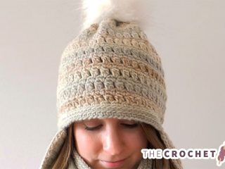 Crochet Clustered Earflaps Hat || The Crochet Space