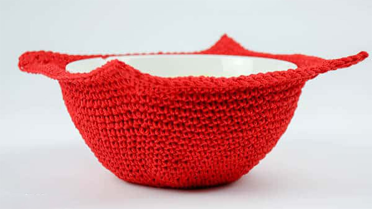 Crochet Cotton Bowl Cozy || thecrochetspace.com