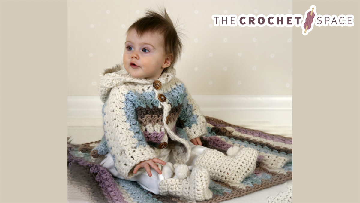 Crochet Cozy Baby Set || thecrochetspace.com