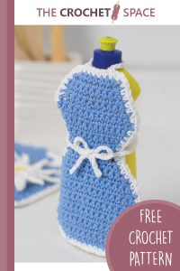 crochet cream soapy apron || editor
