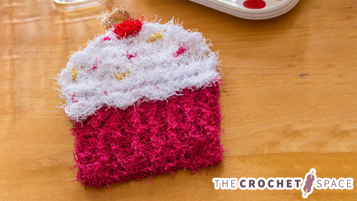 Crochet Cupcake Scrubby