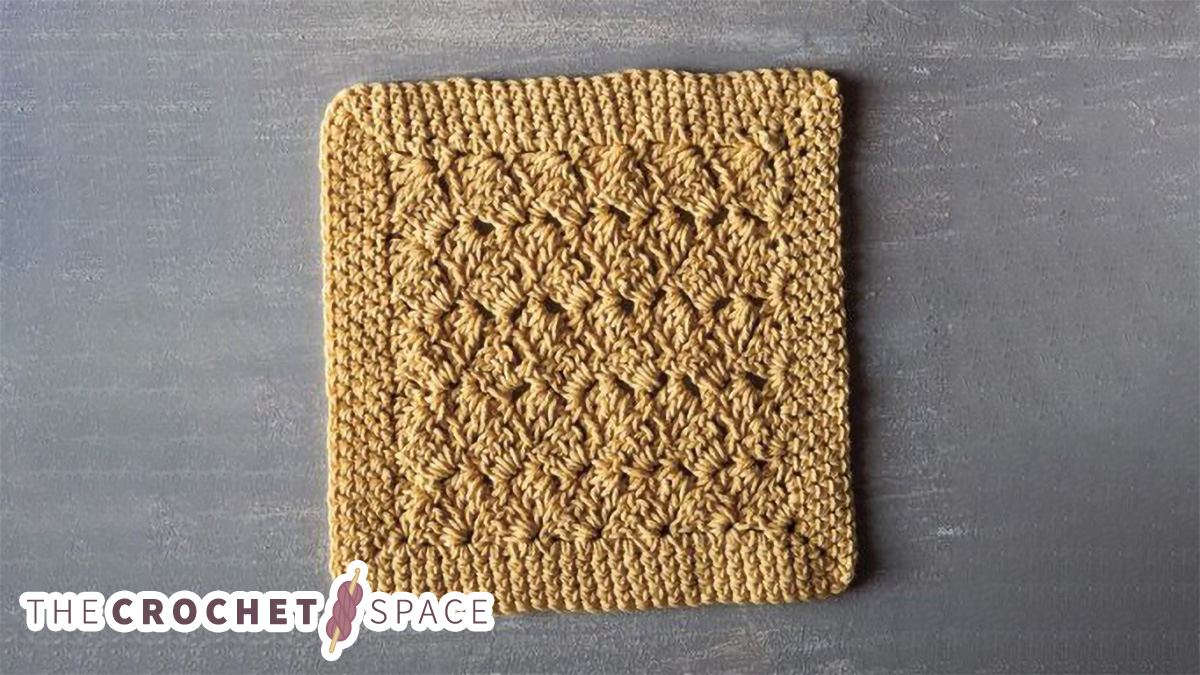 crochet custard pie dishcloth || editor