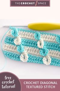 crochet diagonal textured stitch || editor