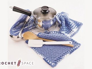 Crochet Dishcloth And Potholder