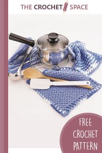 crochet dishcloth and potholder || editor