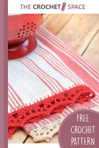 crochet edge tea towel || editor