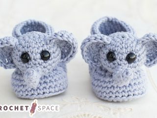 Crochet Elephant Baby Booties