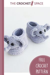 crochet elephant baby booties || editor