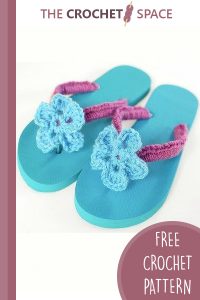 crochet flower flip flops || editor