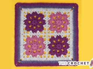 Crochet Flower Window Square || thecrochetspace.com