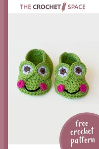 crochet frog baby booties || editor