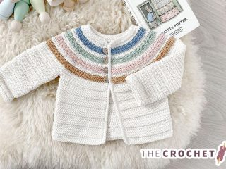 Crochet Ginger-lily Baby Jacket|| thecrochetspace.com