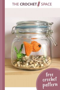 crochet goldfish in a jar || editor