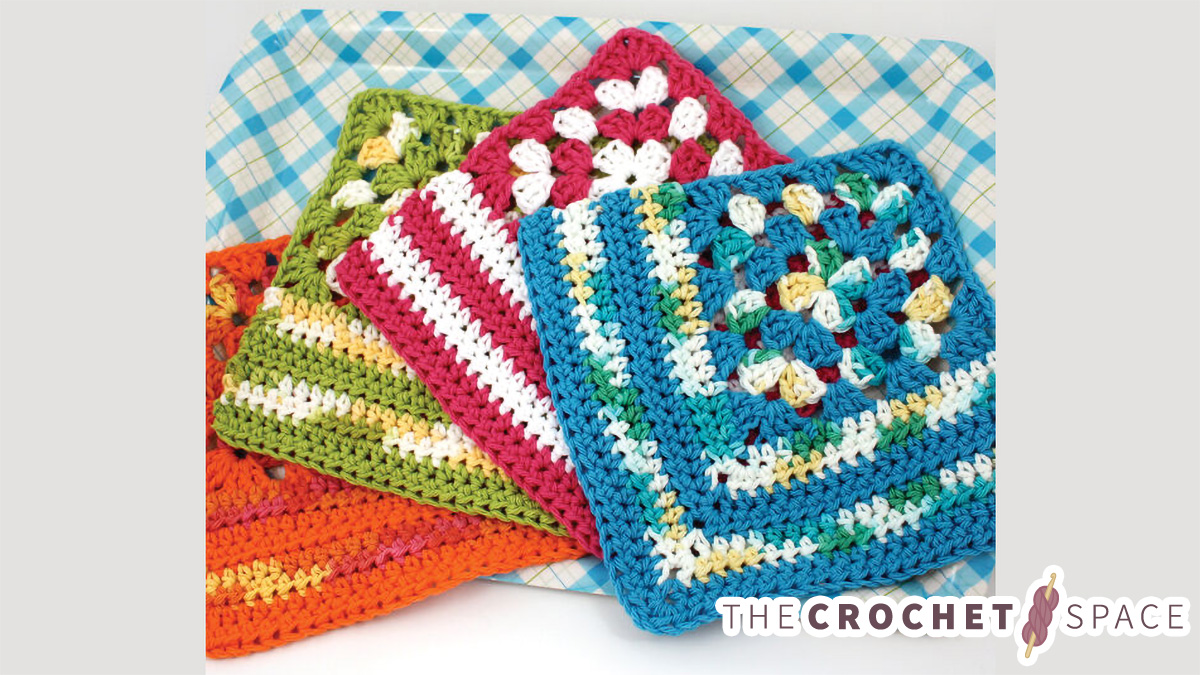 Crochet Granny Corner Dishcloth