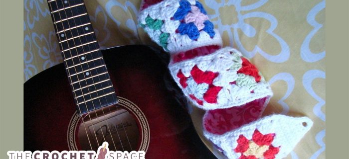 Crochet Granny Guitar Strap || thecrochetspace.com