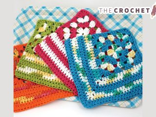 Crochet Granny Split Dishcloth || The Crochet Space