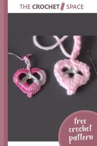 crochet heart key ring || editor