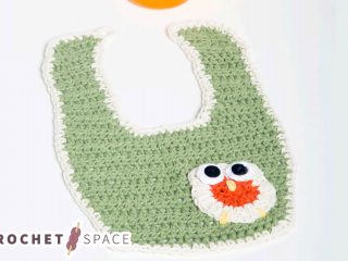 Crochet Hooty Owl Bib