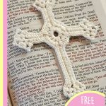 [FREE Pattern] Crochet Lace Cross. Lovely, white, lace religious cross || thecrochetspace.com