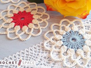 Crochet Lace Flower Motif || thecrochetspace.com