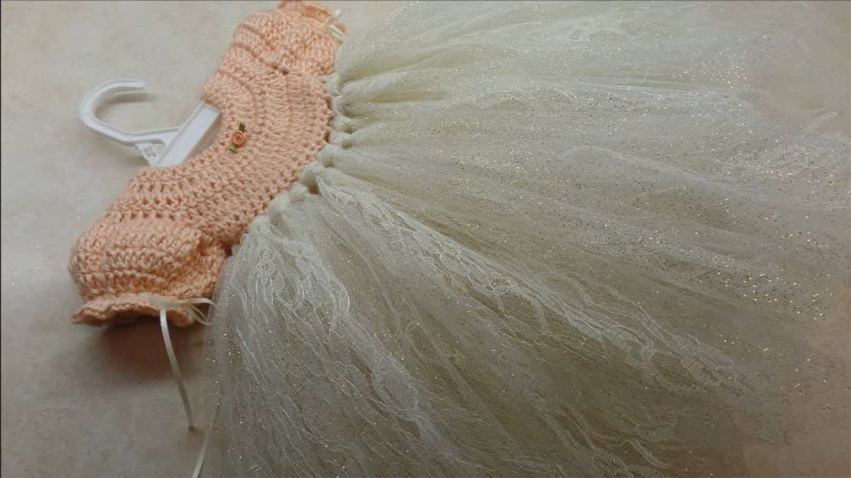 Crochet Lace Tulle Dress