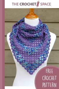 crochet larkspur shawlette || editor