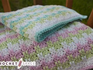 Crochet Leaping Stripes and Blocks Blanket