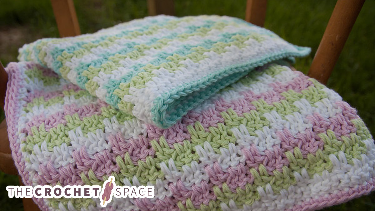 Crochet Leaping Stripes and Blocks Blanket