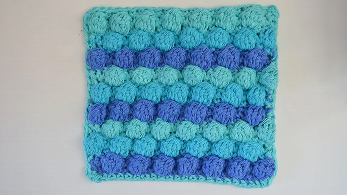 Crochet Little Bubbles Dishcloth
