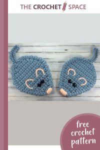 crochet mouse coaster potholder || editor